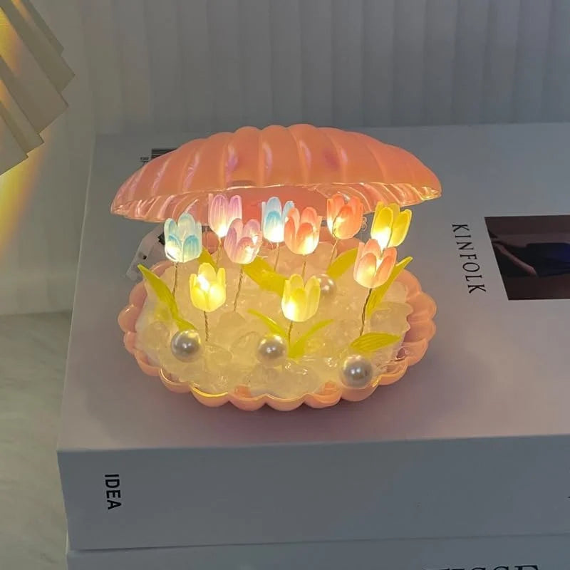 Shell Night Light, Shell Table Lamp, Shell Night Light with, Bedside