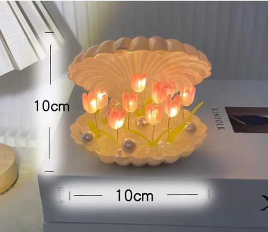 Shell Night Light, Shell  Table Lamp, Shell  Night Light with,  Bedside